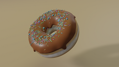 Chocolate Doughnut 🍫🍩 3d blender chocolate donut doughnut illustration product