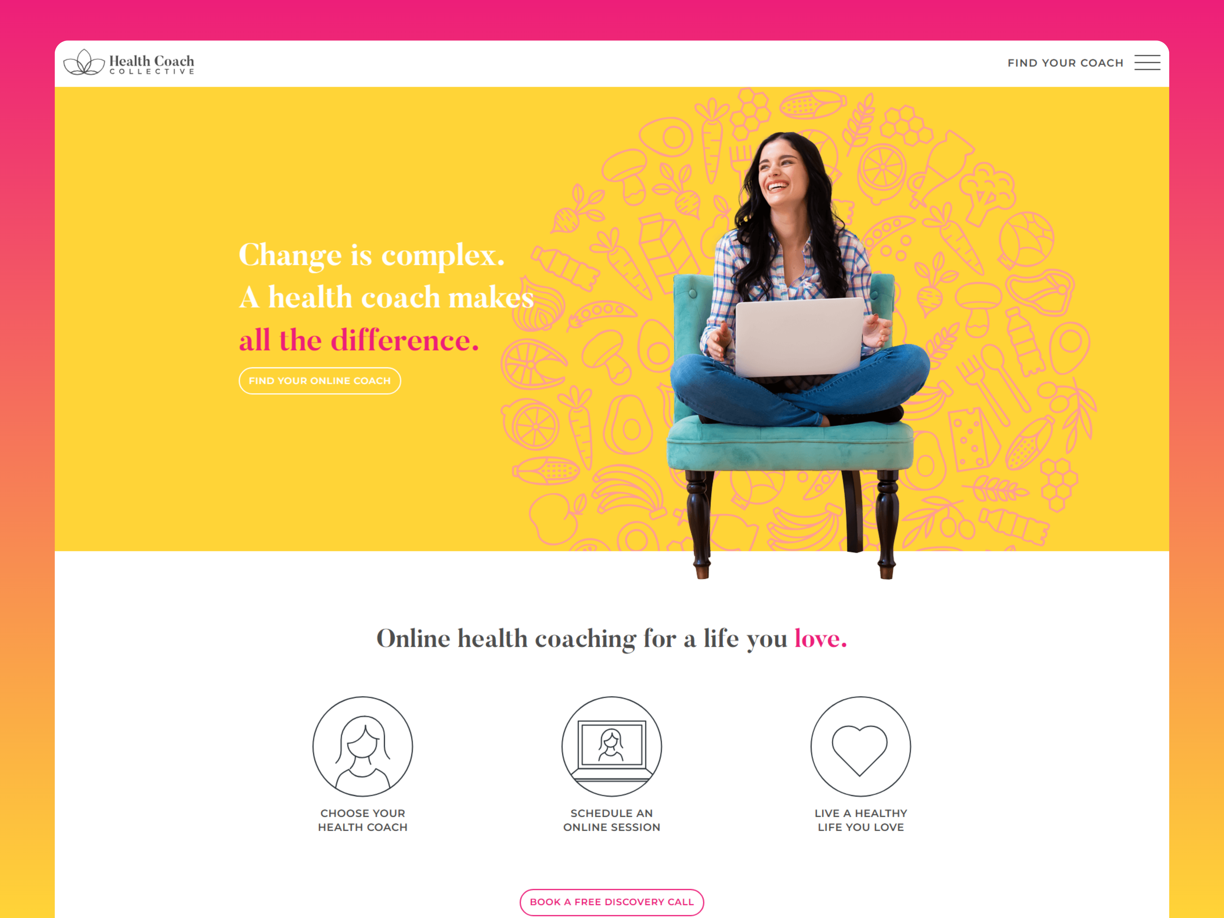 Health & Wellness Coaching Website Design coach coaching website design landing pages website wordpress
