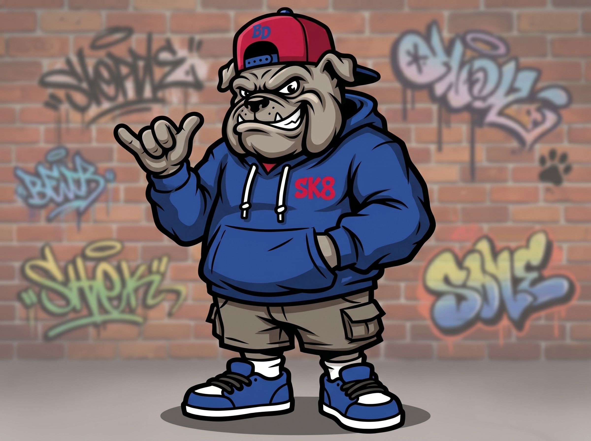 Skater Bulldog Mascot Character Design – Poses & Expressions apparel design brand identity branding mascot bulldog character cartoon bulldog character design character poses character sheet custom vector digital illustration graphic art graphic design mascot branding skate culture skater bulldog sports mascot street style art urban art vector illustration vector mascot