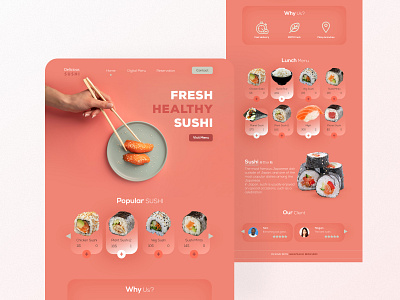 Practice - Sushi Restaurant Landing Page design figma landing page ui