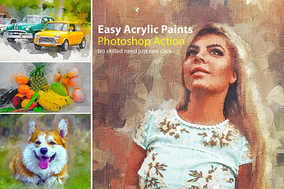 Easy Acrylic Paints Photoshop Action action art easy acrylic paints photoshop photoshop action