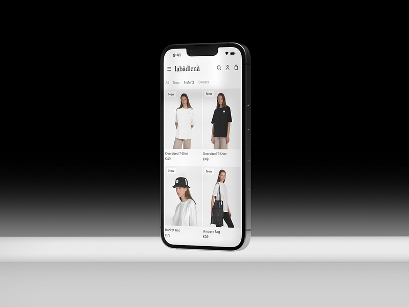 Labàdienà Custom E-Commerce Website branding design ecommerce minimal outer shop ui uidesign uxdesign web design
