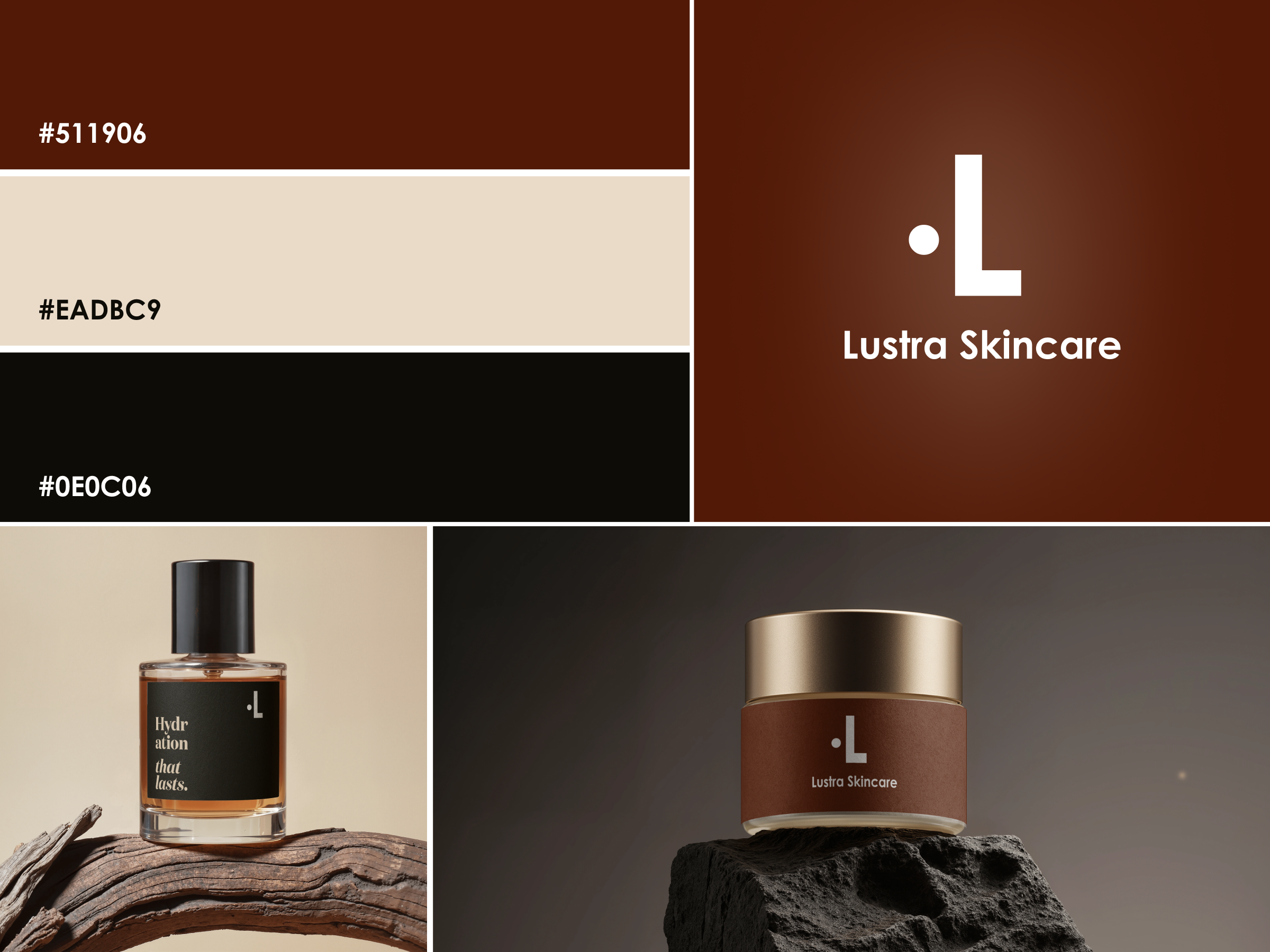 Lustra — Skincare Brand Identity & Art Direction art direction beauty brand logo beauty brand palette brand identity brand style guide branding creative direction female brand design graphic design logo design skincare brand design skincarebranding ui design visual direction welness logo