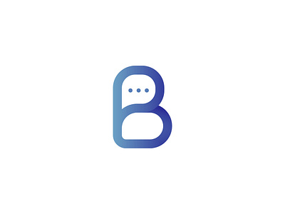 B + Chat Logo b b logo branding chat kareem alaa letter mark logo monogram negative space كريم علاء