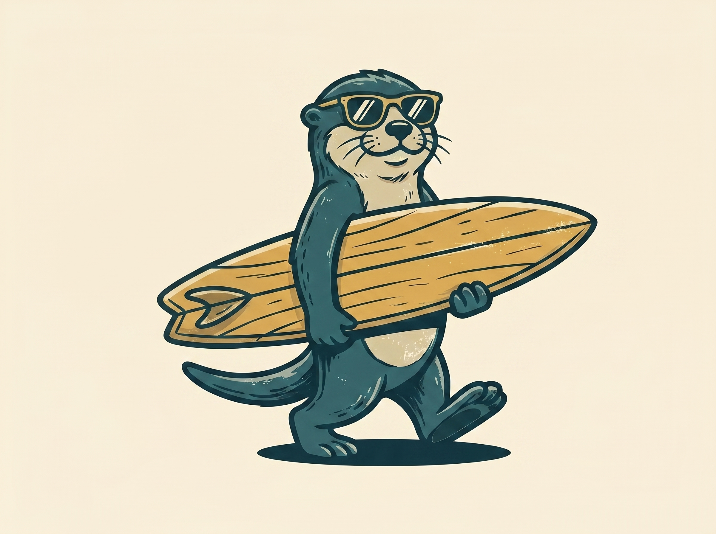 Otter Wave - Coastal Surf Lifestyle Brand & Mascot Identity apparel design badge logo brand guidelines brand identity branding presentation character design coastal lifestyle custom typography graphic design hoodie design logo design mascot design merchandise design packaging design retro branding skateboard graphics surf branding vector art vector illustration visual identity