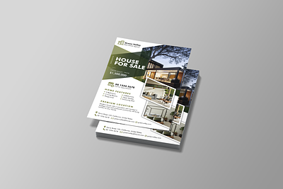 Real Estate Flyer Design ads advertising business clean layout design marketing minimal print real estate simple template