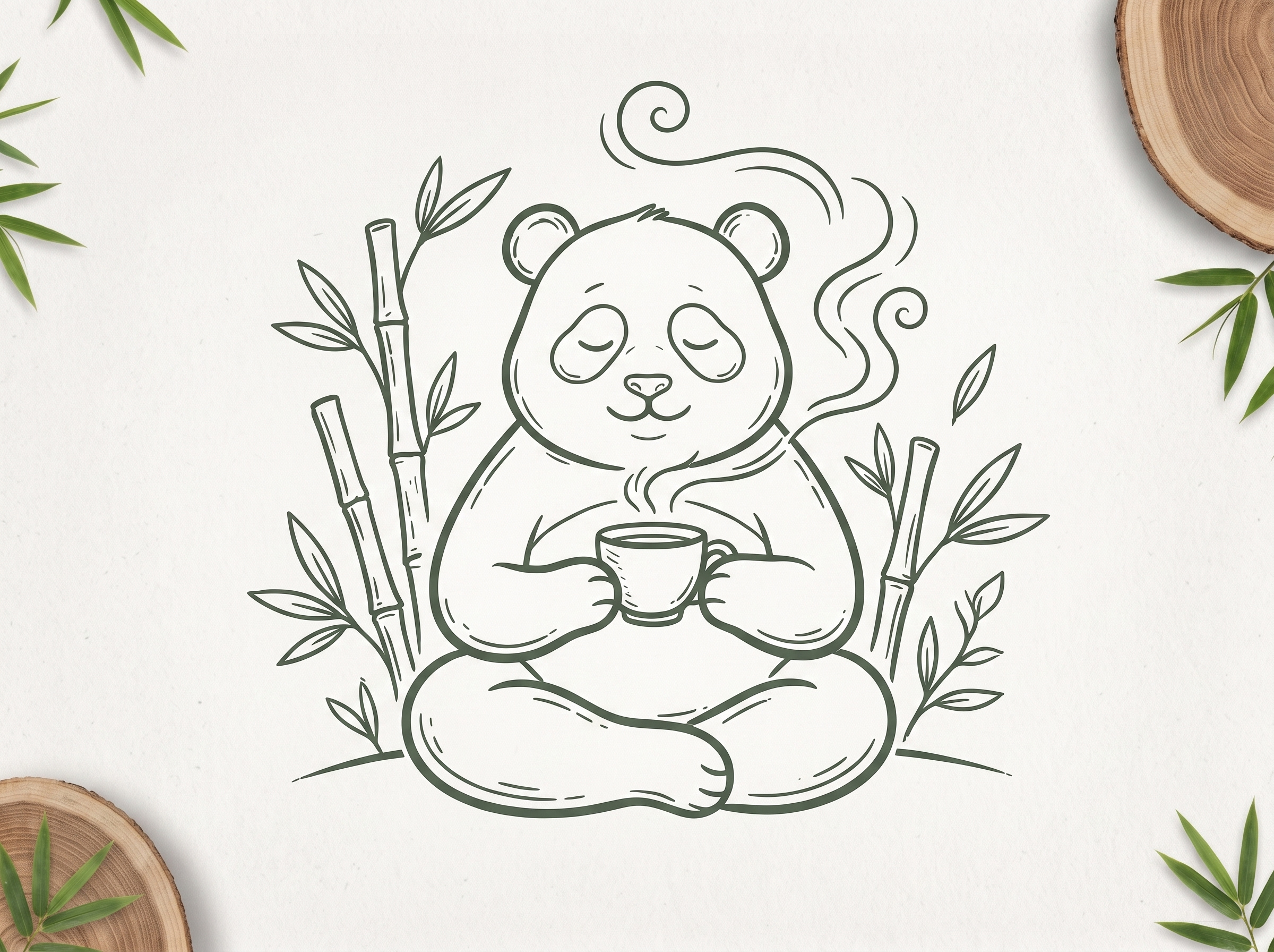 Panda Zen - Organic Tea Brand Identity & Mascot System animal mascot bento grid brand identity branding presentation character design custom typography graphic design logo design mascot design merchandise design minimalist branding nature branding organic branding packaging design sustainable packaging tea branding vector art vector illustration visual identity zen design