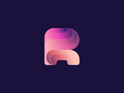 R colorful logo branding colorful kareem alaa letter mark logo monogram r r logo كريم علاء