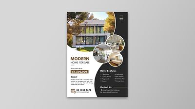 Real Estate Flyer Design ads advertising business clean layout design marketing minimal print promotion real estate simple