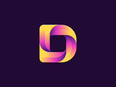 D colorful logo attractive branding colorful d d logo distinct kareem alaa letter mark logo كريم علاء