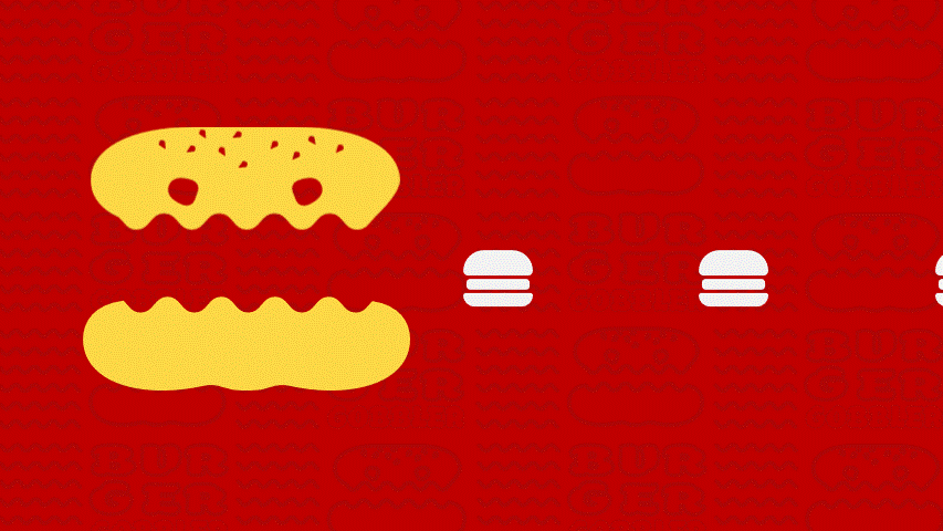 burger gobbler gif branding design graphic design icon logo