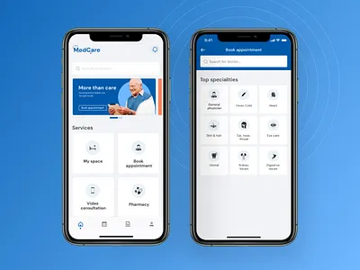 Hospital App branding design figma graphic dsign hospital app mobile app design ui ui design uiux ux visual design