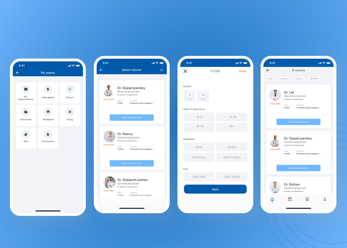 Hospital App by razin c on Dribbble