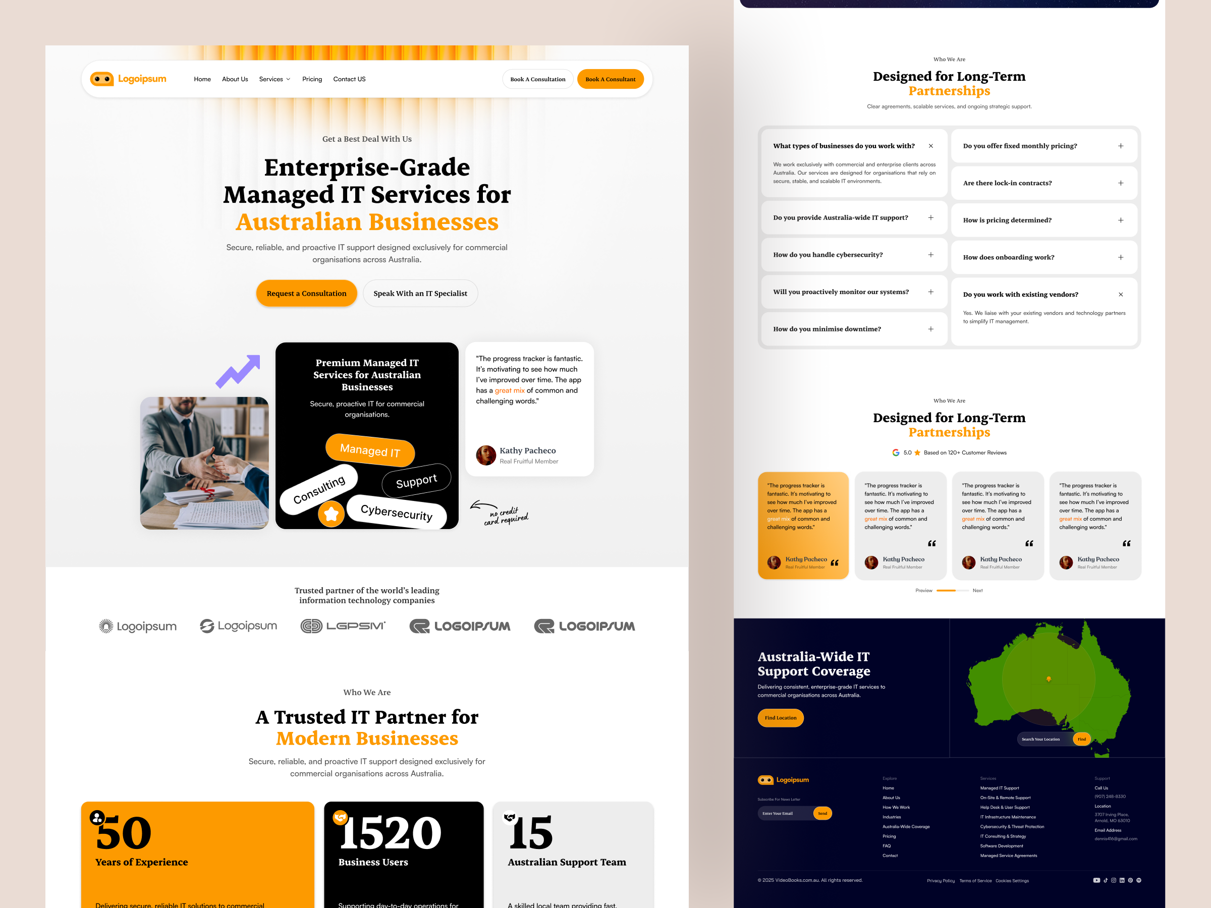 Enterprise IT Services Website — UI/UX Design agency website it tech website ui ui ux
