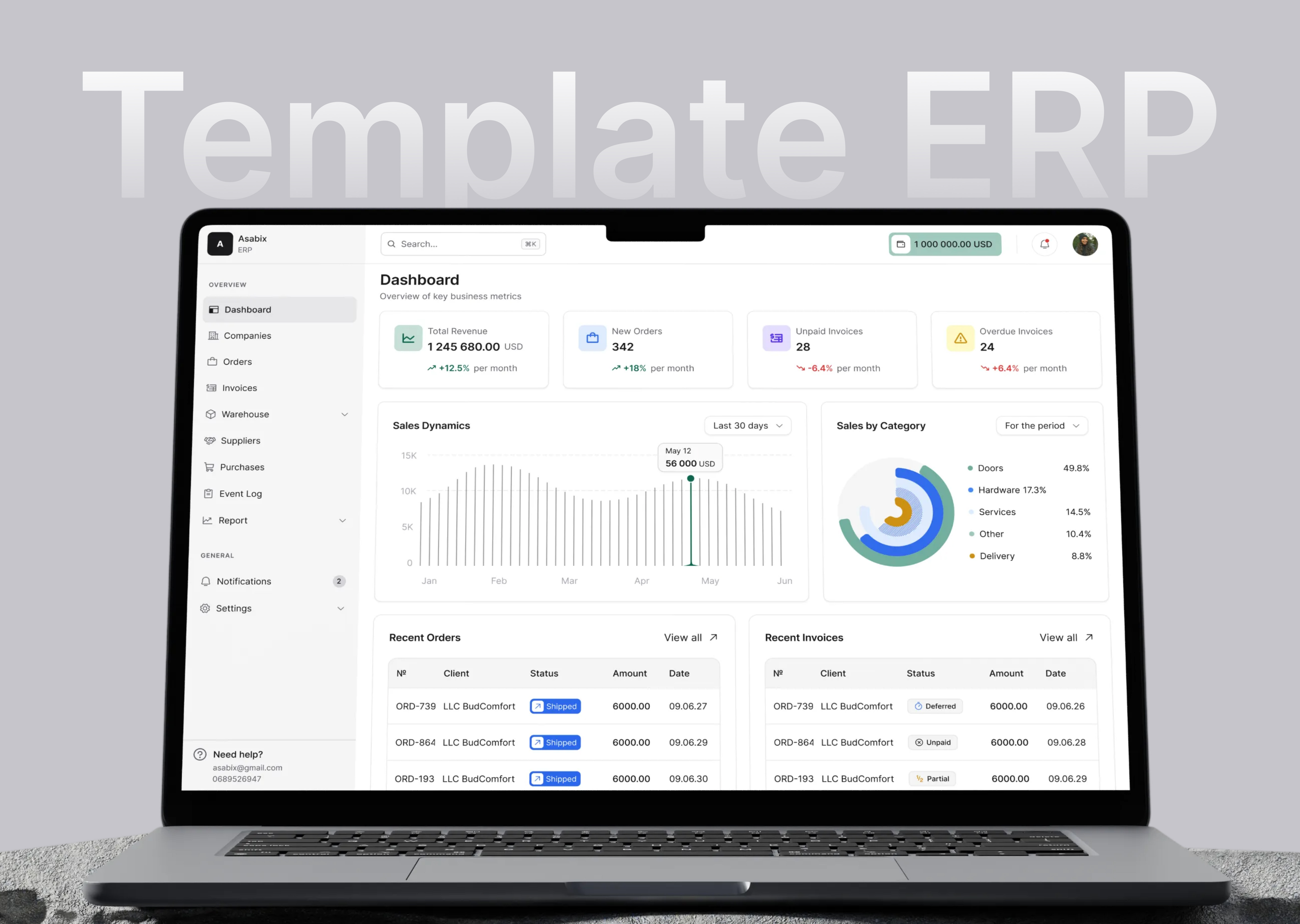 B2B SaaS platform designed for distribution card design clean design minimal motion graphics saas ui