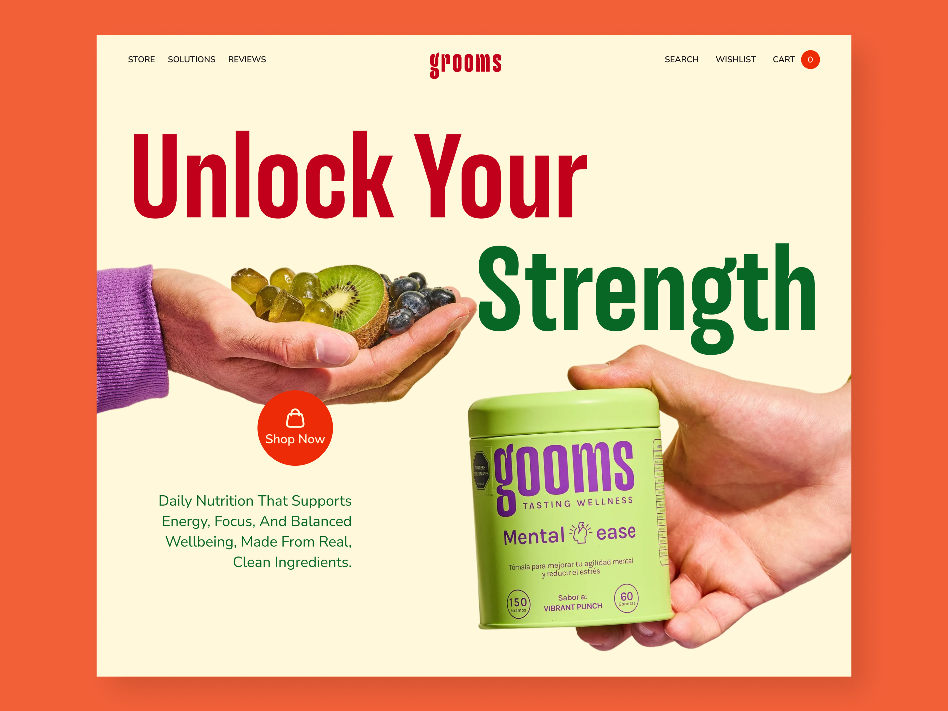 Website for a Healthcare Product - Grooms design health product interface landing page landing page design lifestyle wellness nutrition brand landing product service startup supplement ui ui ux design ux web web design website website design wellness wellness landing page
