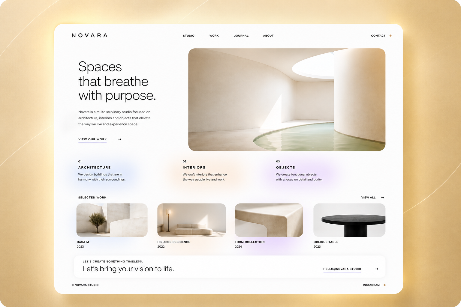 Novara Studio — Website Design