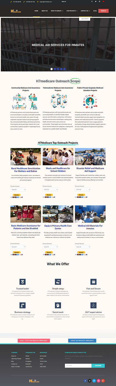 H7MEDICARE charity design graphic design ui ux web design wordpress