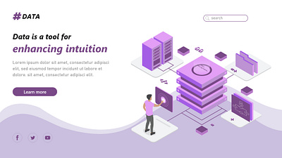 Data website | Landing page branding design graphic design illustration logo ui ux vector