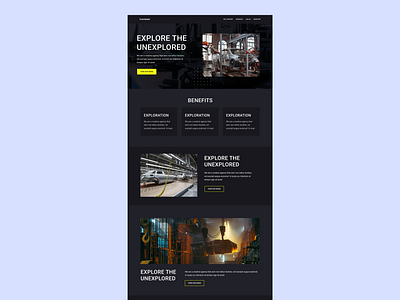 Landing page - Industrial branding design modern ui ux webdesign