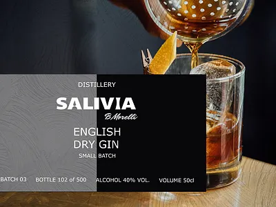 Salivia- gin label/ logo- concept 2 branding design graphic design logo typography