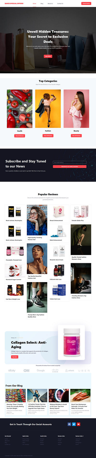 QUICK SPECIAL OFFERS affiliate maketing graphic design ui ux web design wordpress