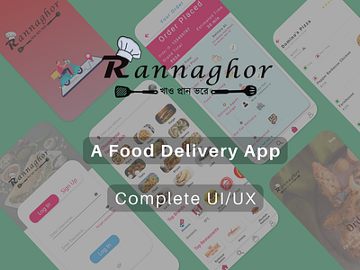 Rannaghor - A Food Delivery App adobe xd app appdesign design graphic design ui uidesign uiux ux uxdesign website design