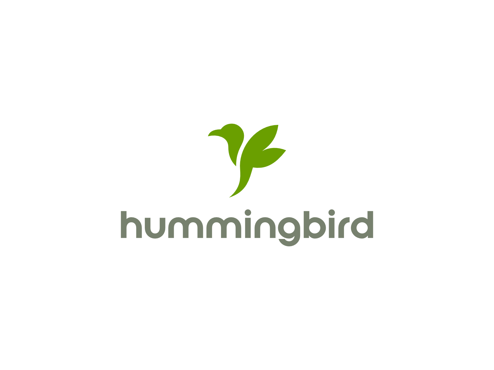 Example of Minimal humminbird logo design remake.