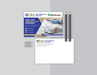 Tax Service Company Postcard Design accounting advert banking brochure business postcard corporate company corporate tax design financial flyer flyer design income tax irs logo postcard design refund tax advice tax bundle tax postcard design tax service