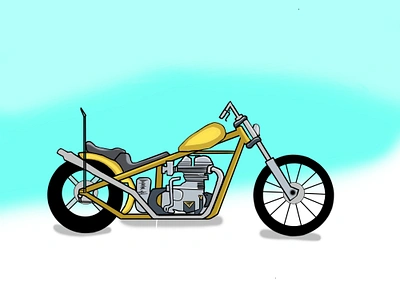 Chopper gold 3d abstrak animation branding chopper custom fyp graphic design illustration logo motion graphics motorcycle ui