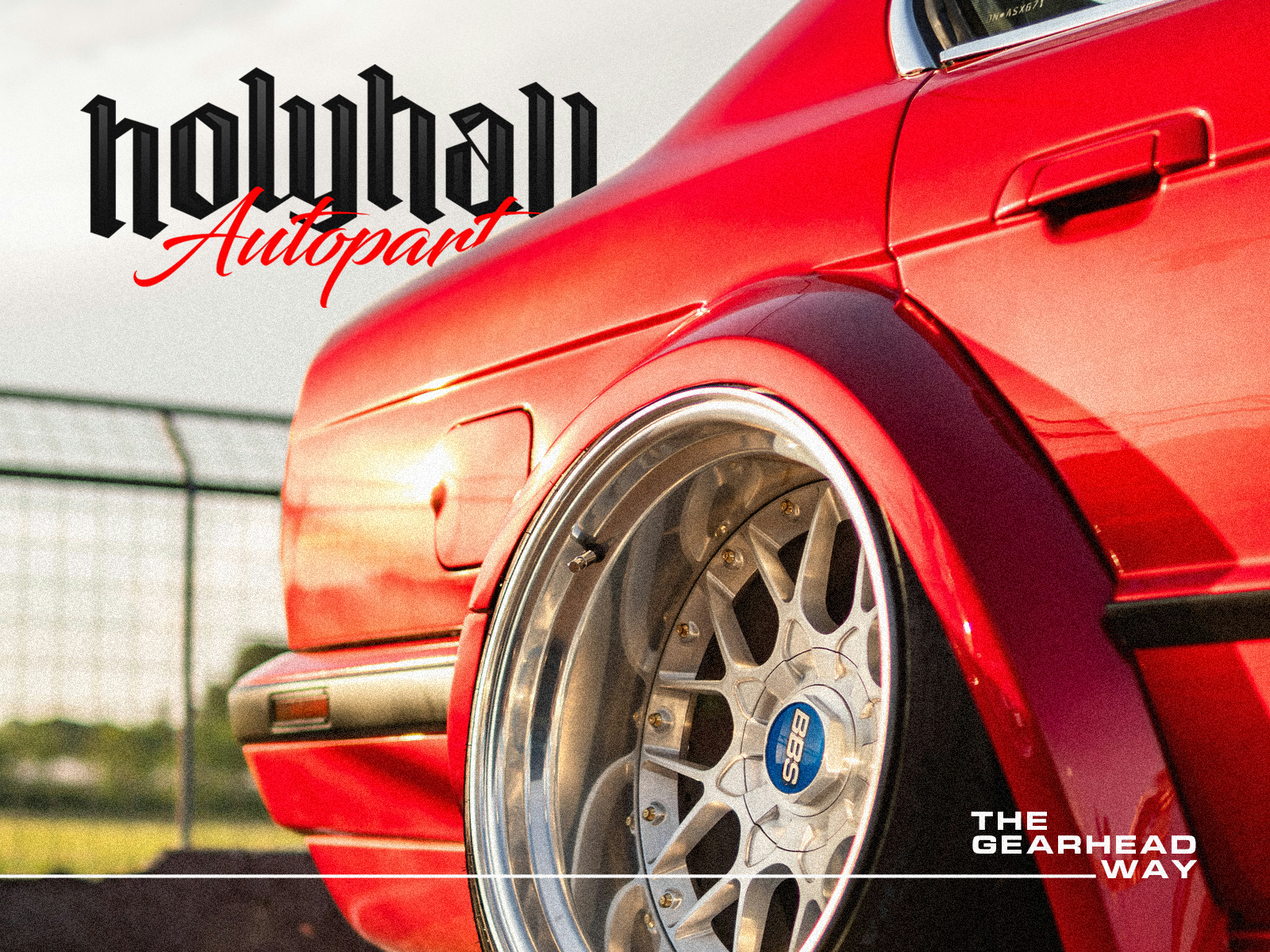 holyhall autoparts blackletter brand car logo motor racing motoring typography vehicle