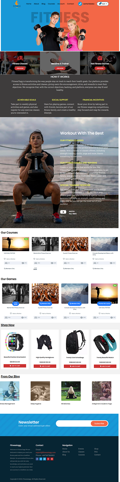 FITNESS TAGG branding design fitness typography ui ux web design wordpress