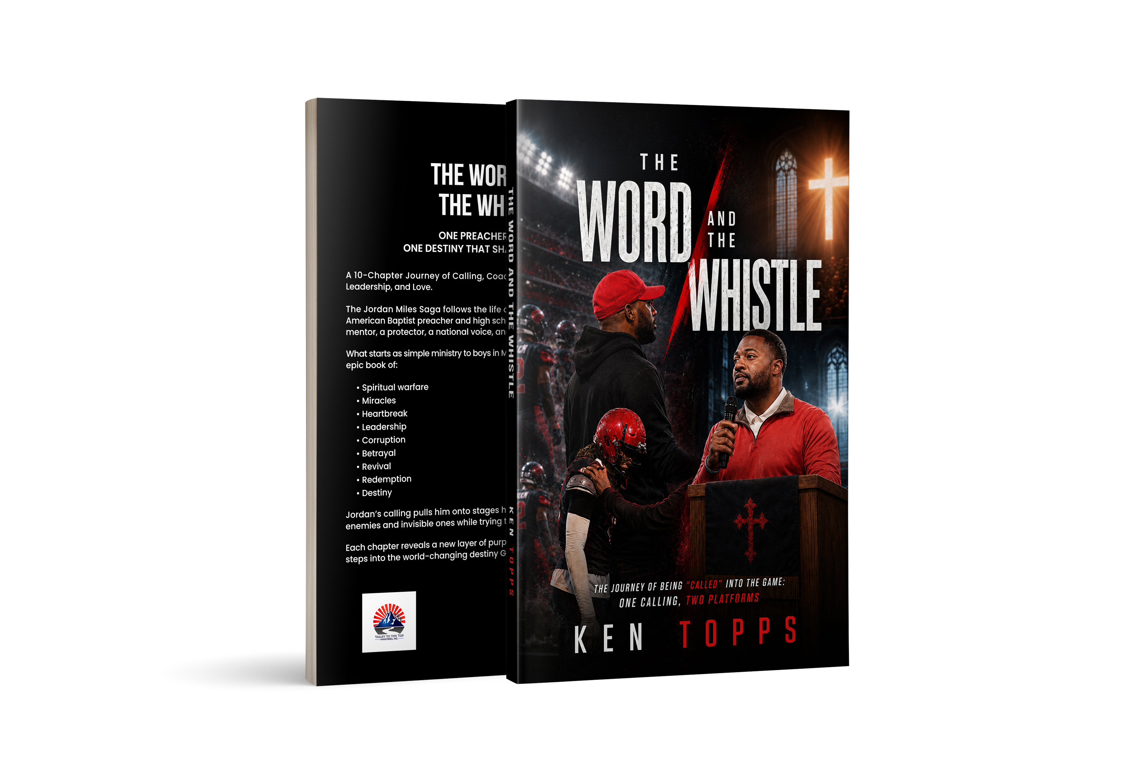 The Word and The Whistle | Faith & Football Book Cover amazon kdp author branding book cover design book mockup bookformate bookwritting coverdesign faith book cover graphic design paperback cover publishing design typography design