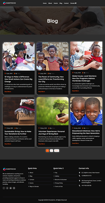 CHARITY ECHO css design django html python ui ux web development