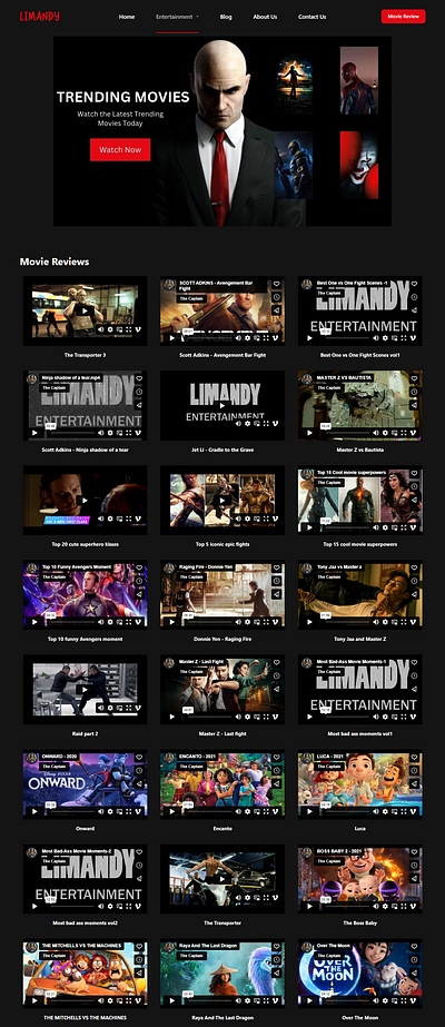 LIMANDY ENTERTAINMENT branding design ui ux web design wordpress