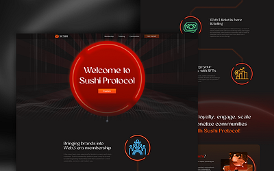 Sushi Protocol Web3 Design branding graphic design nft ui web3 website