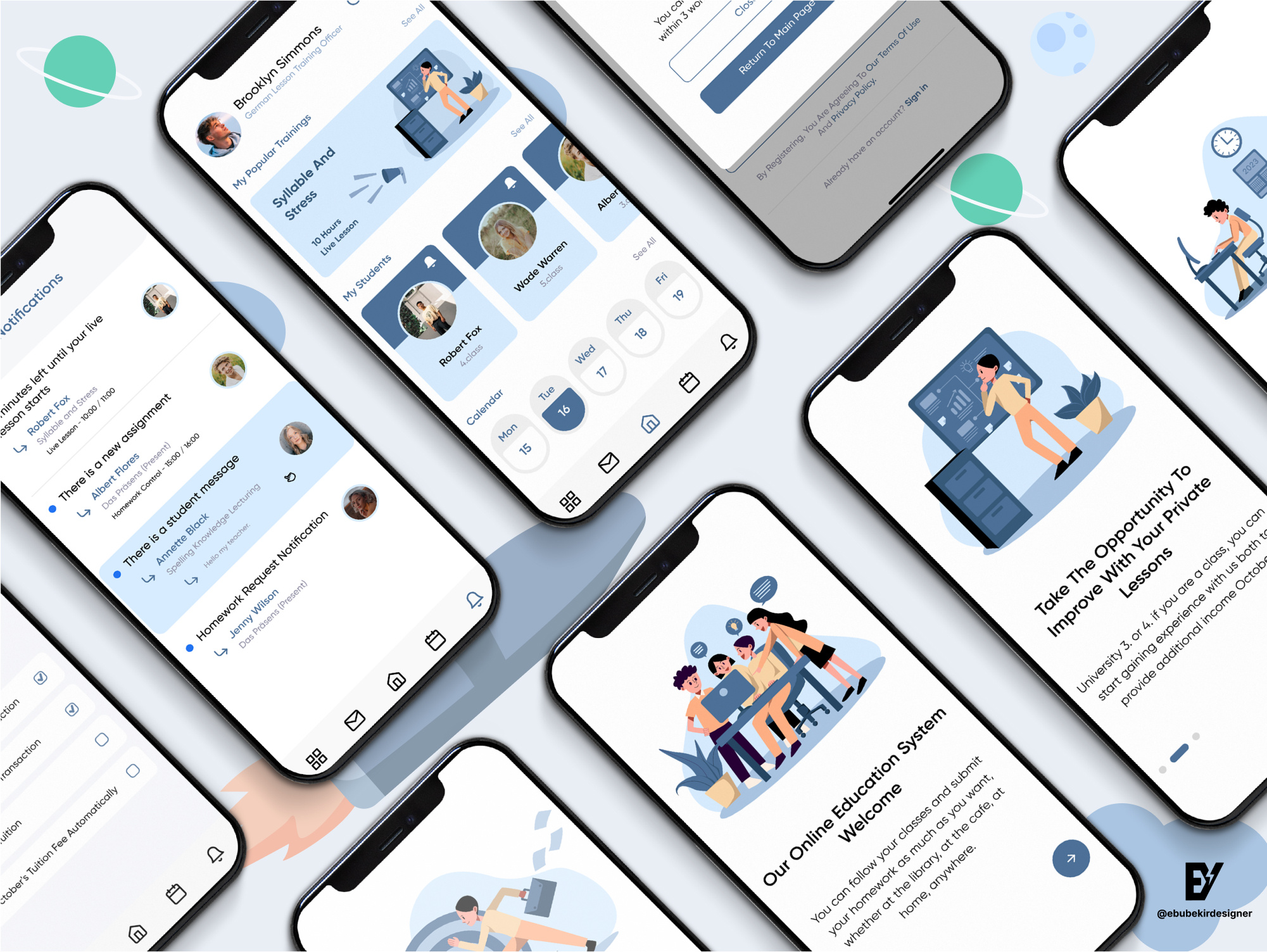 My Concept Online Education Application Design app branding design e commerce education figma illustration live logo mobile mobileapp ui ux webdesign website