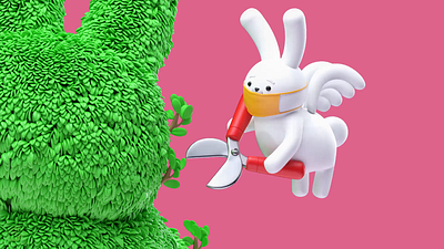 Task Rabbit - Celebrate the done 3d advertising animation application art brand branding bunny c4d character characterdesign cinema4d cute design illustration