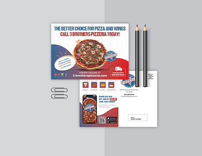 Pizza & Wings Restaurant Postcard Design brochure burger corporate design creative design design flyer flyer design food food menu hotel logo modern design pasta pizza pizza postcard postcard design restaurant restaurant postcard restora social media design