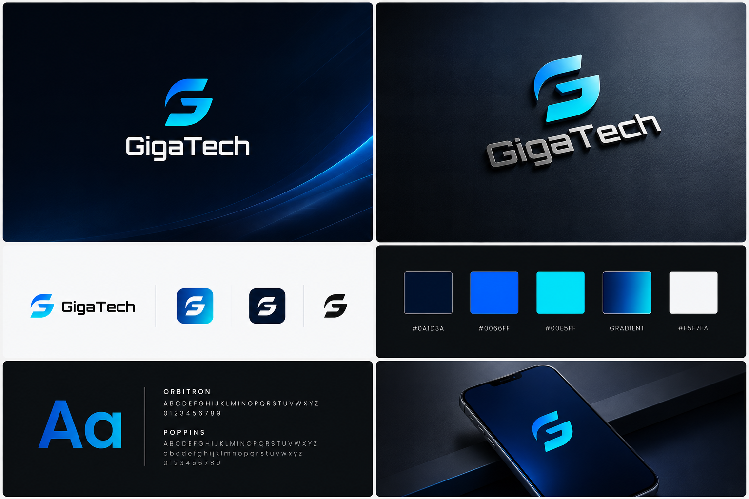 GigaTech Brand Identity | Modern Technology Logo blue logo brand identity corporate identity creative logo design digital brand identity futuristic logo g letter logo gigatech it company logo logo design minimalist logo modern branding modern logo monogram logo software company branding tech branding tech startup technology branding technology logo visual identity