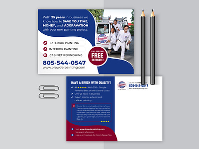 Painting Company Postcard Design branding branding design brochure business postcard commercial service corporate company corporate design design exterior painting flyer flyer design graphic design interior painting local service logo painting painting company painting postcard postcard postcard design