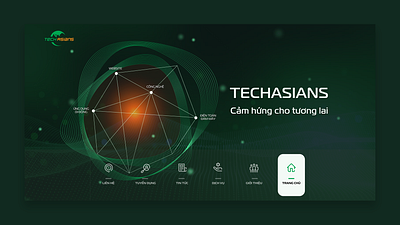 Techasians Company Website branding graphic design hightech illustration technology ui website