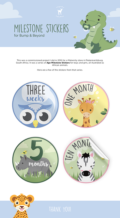 Milestone Stickers | Children's Paper Products cute graphic design illustration illustrator paper products print products for children sticker design stickers