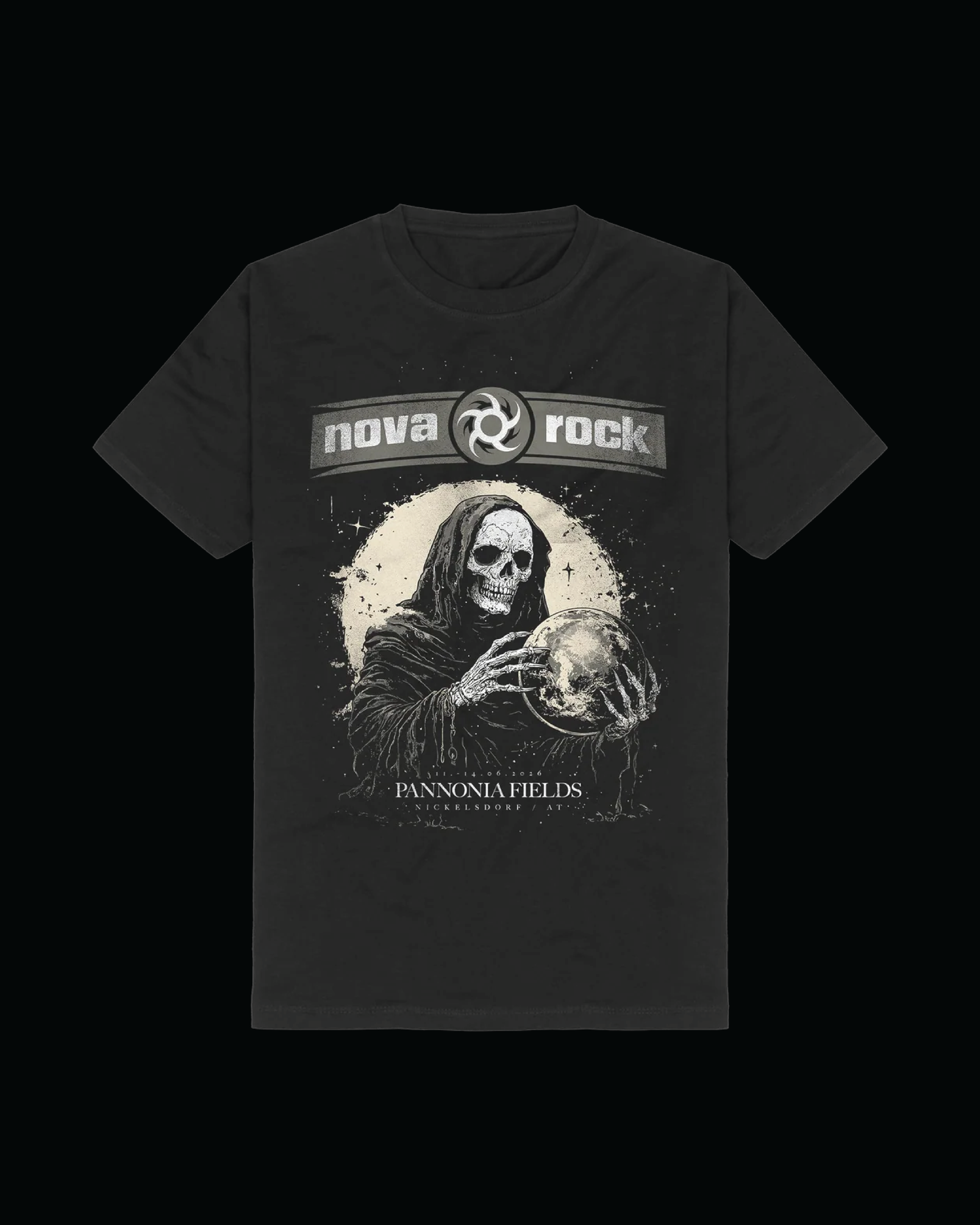 NOVAROCK T-shirt merch design apparel branding clothing darkart design graphic illustration logo merch novarock skull streetwear ui vector