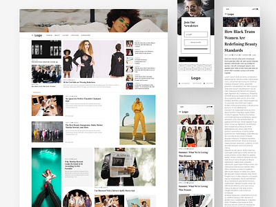 News Platform Website blog branding graphic design landing page news ui web web design