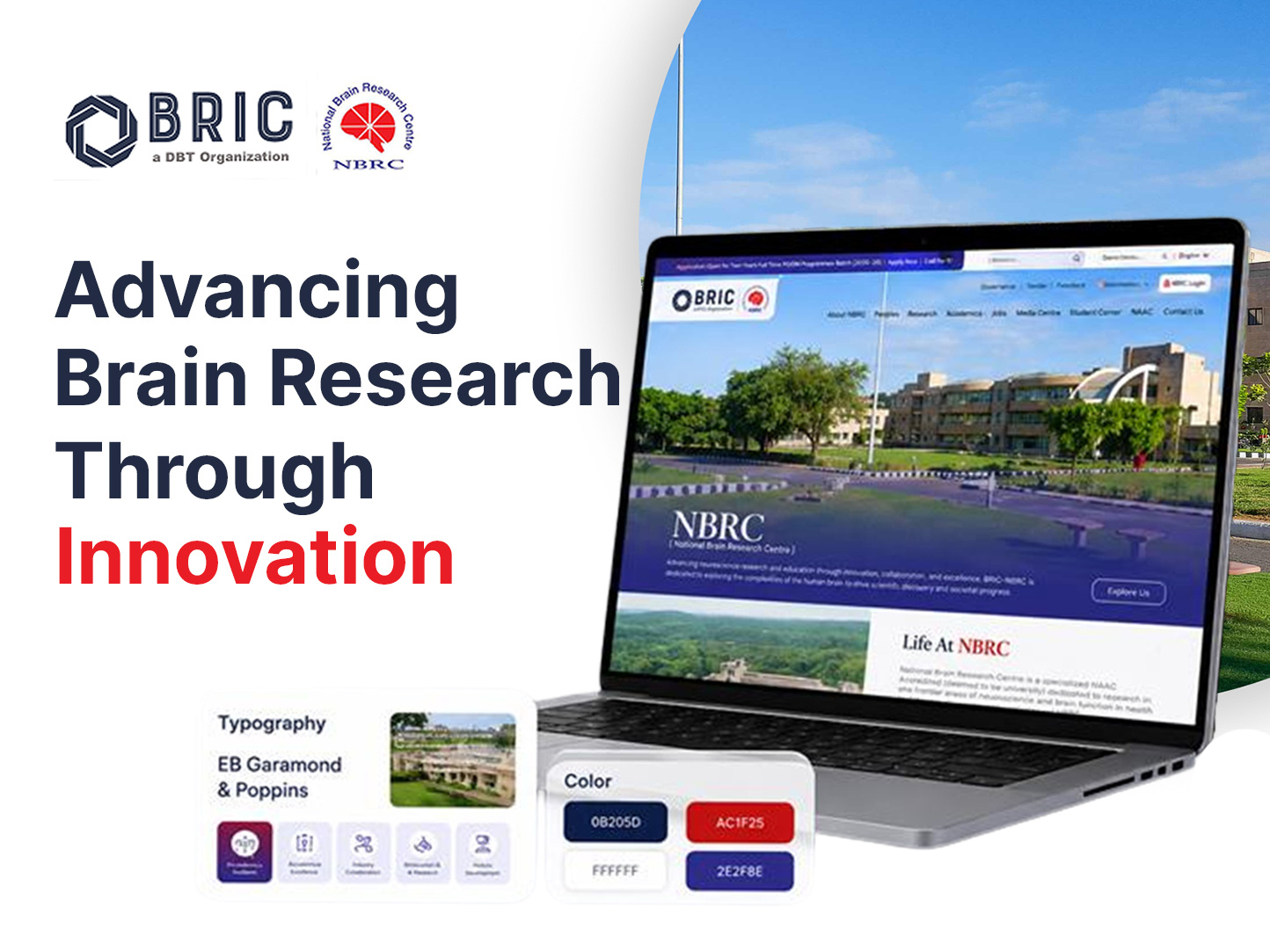 NBRC — Advancing Brain Research Through Innovation branding case study landing page responsive design ui uiux design