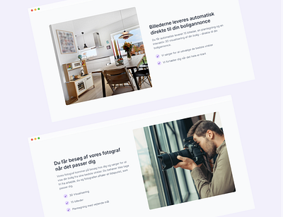 Photo package promo page real estate ui ux