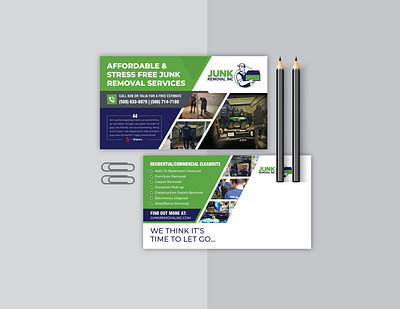 Junk Removal Service Postcard Design branding brochure cleaning cleaning service cleanup corporate design design dump flyer flyer design garbage graphic design hauling junk removal logo postcard removal removal design trash