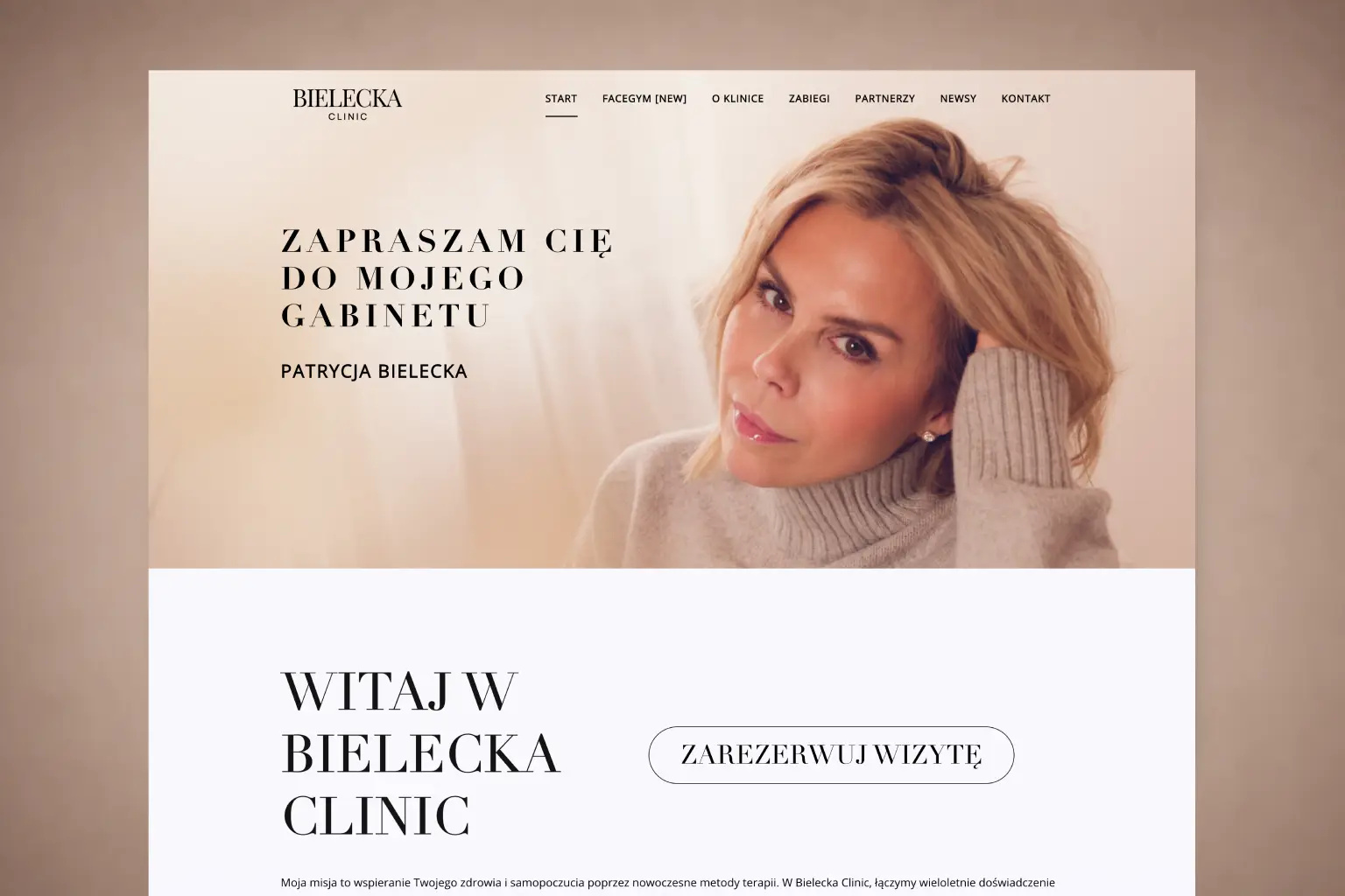 Bielecka Clinic - Beauty & Aesthetic Medicine Website aesthetic clinic aesthetic medicine beauty clinic beauty website clinic website cosmetic website editorial design landing page luxury website medical website minimal design minimalist website premium design responsive design ui design ux design web design website design website redesign wordpress