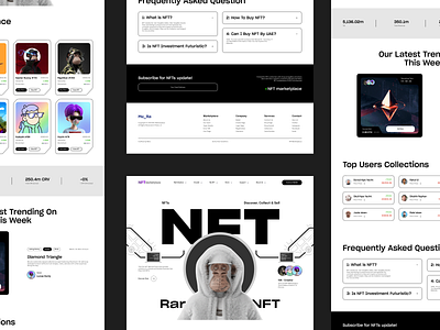 NFT Website Landing Page clean concept crypto currency design footer home inspiration landing minimal modern nft page ratul ui token ui ux visual web website